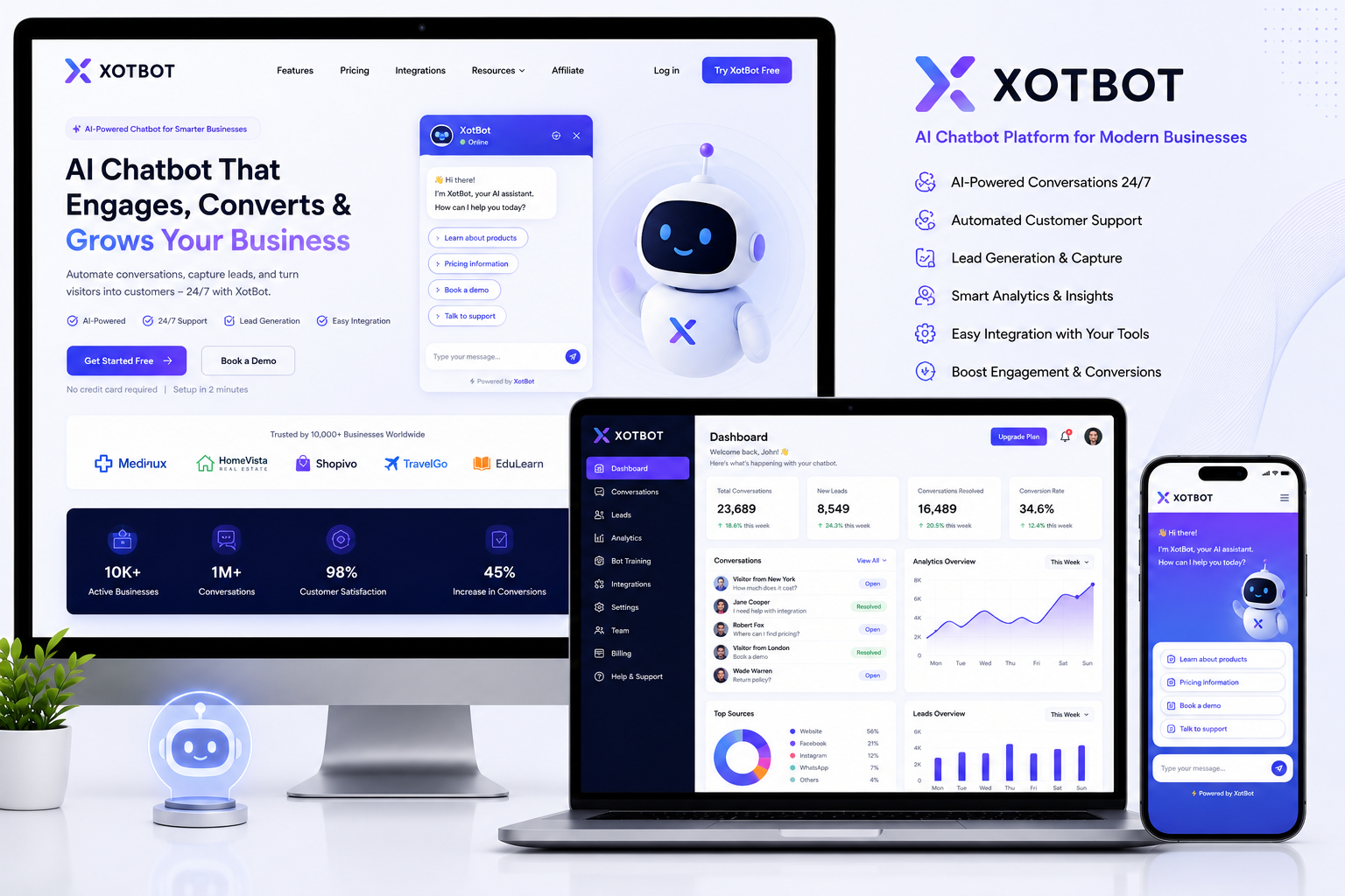 XotBot – AI Chatbot & Customer Engagement Platform